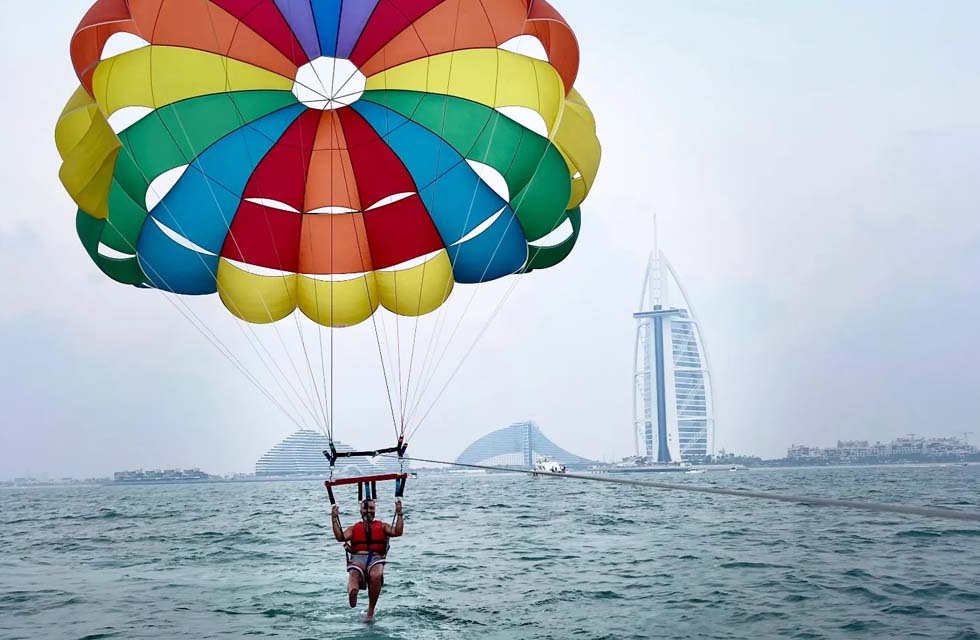 Parasailing at Jumeirah Beach
