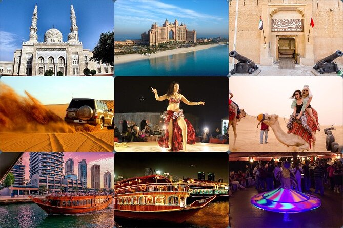 Dubai Desert Safari, City Tour & Dhow Cruise