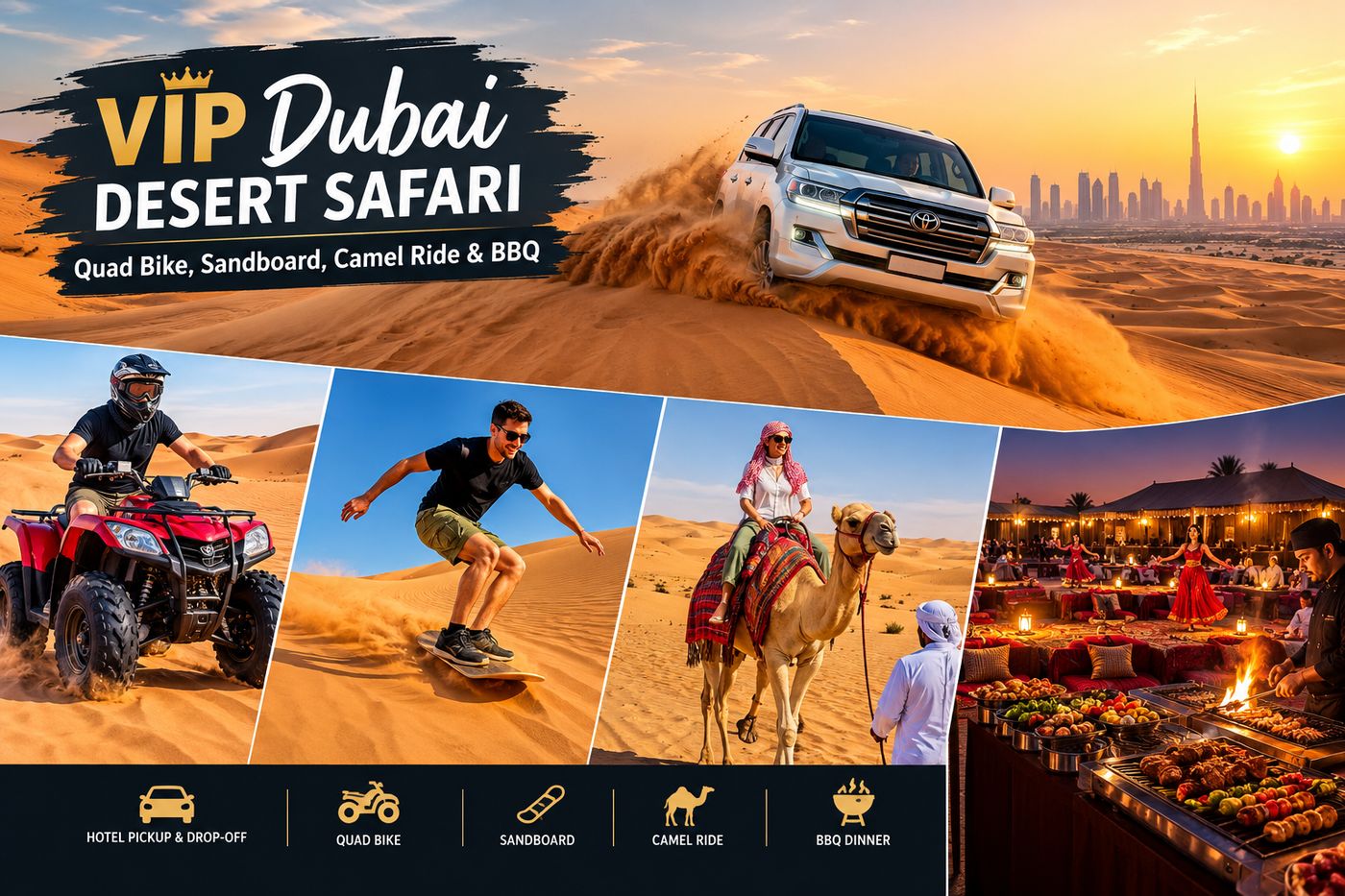 Evening Desert Safari with BBQ Dinner